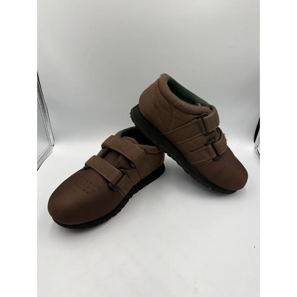 Pedors Ref Brown Canvas Hook & Loop Strap Sneaker Men's US 10 Women's US 12